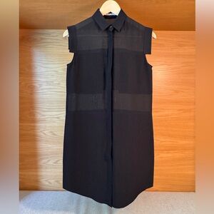 T by Alexander Wang Black Sheer Silk Mini Dress